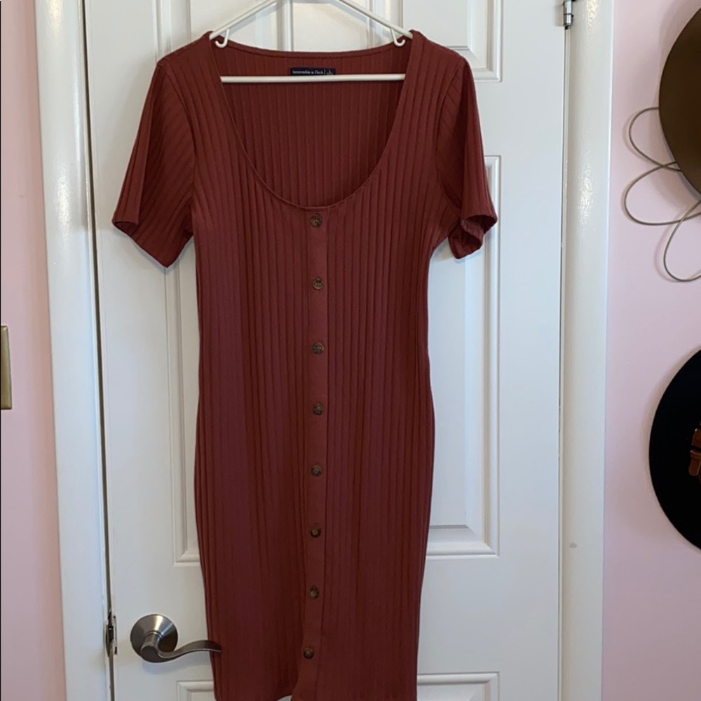Abercrombie ribbed short sleeve dress